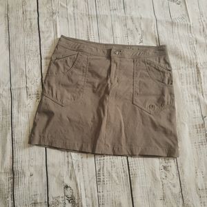 Athleta Brown Toupe Mini Skirt Size 10 Women